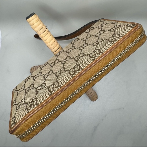 Gucci Canvas Long zip wallet with leather strap - Picture 2 of 8